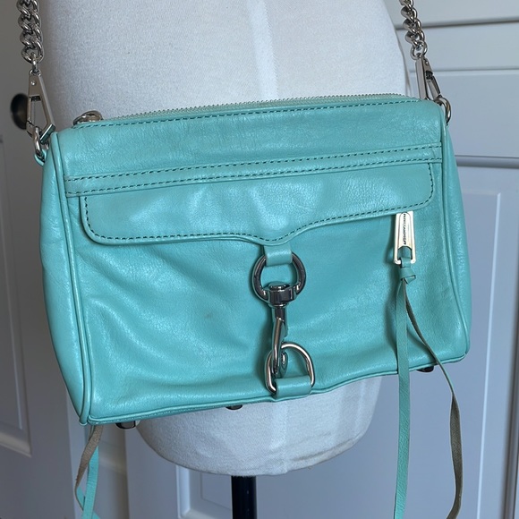 Rebecca Minkoff Ice Blue Crossbody Purse | 100% Leather - Picture 2 of 14